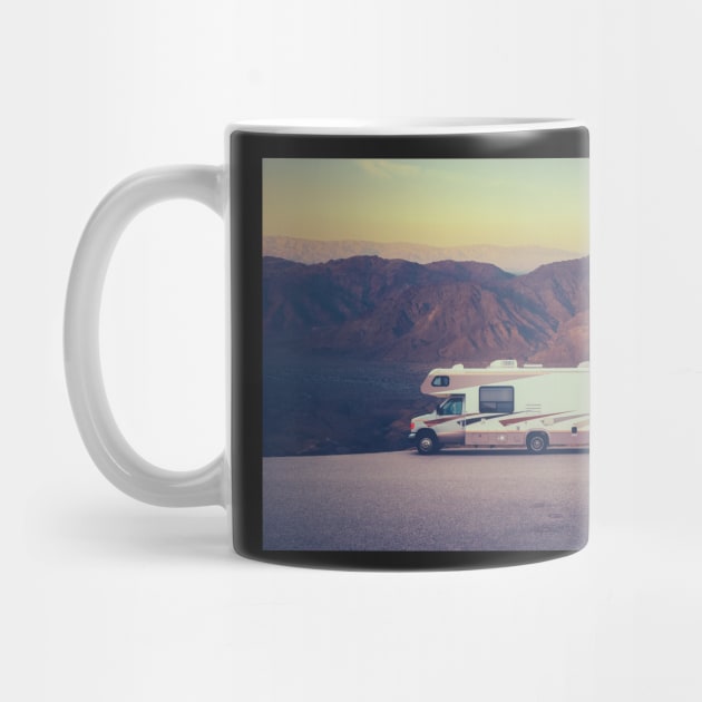 Retro RV Camper In The Desert by mrdoomits